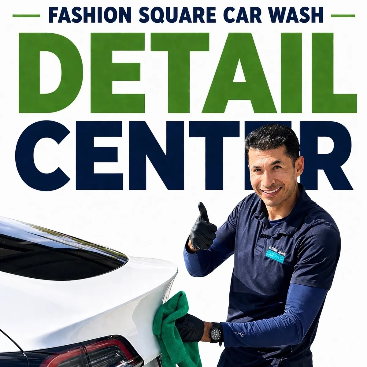 Auto detailing service at Fashion Square Car Wash