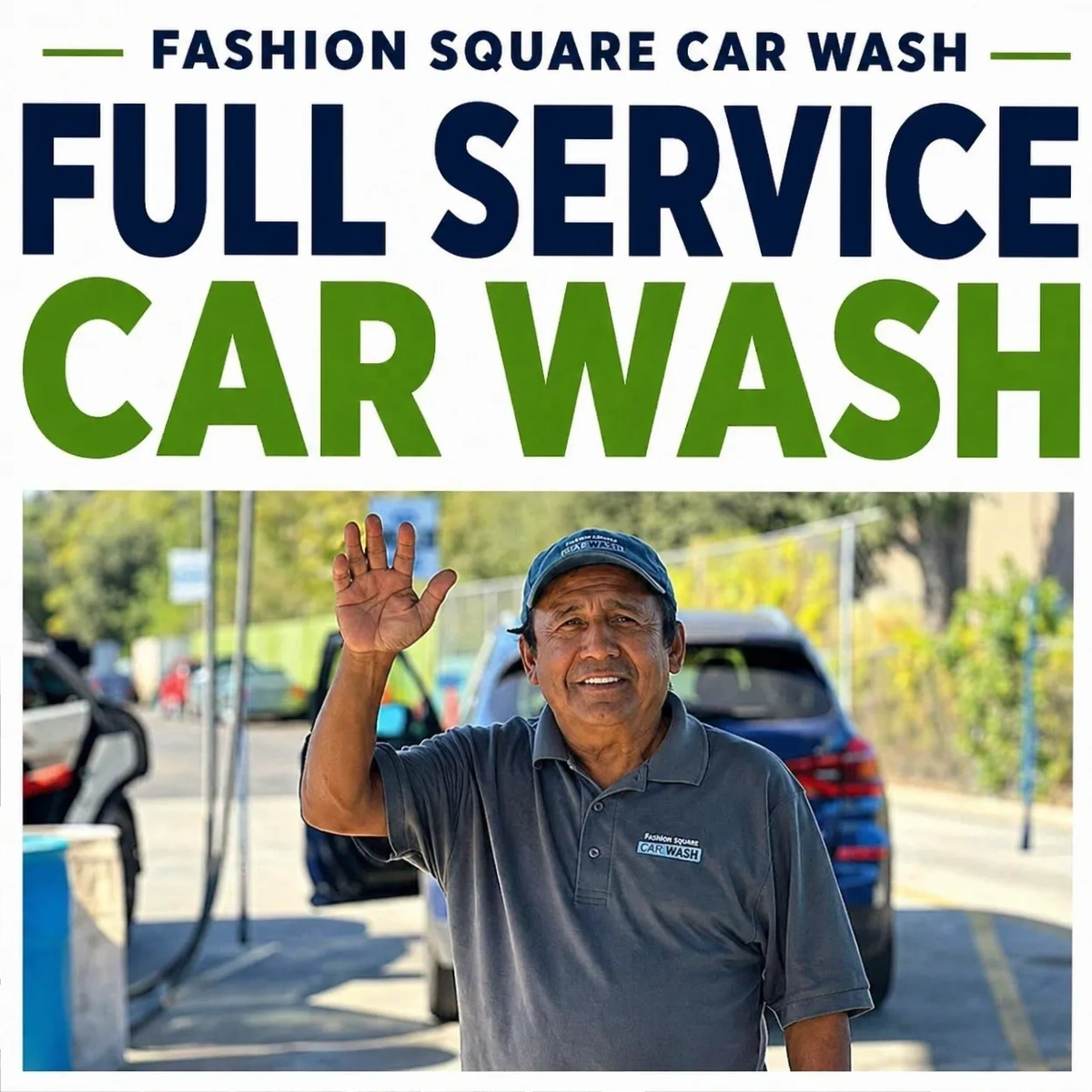 Full-service car wash at Fashion Square Car Wash